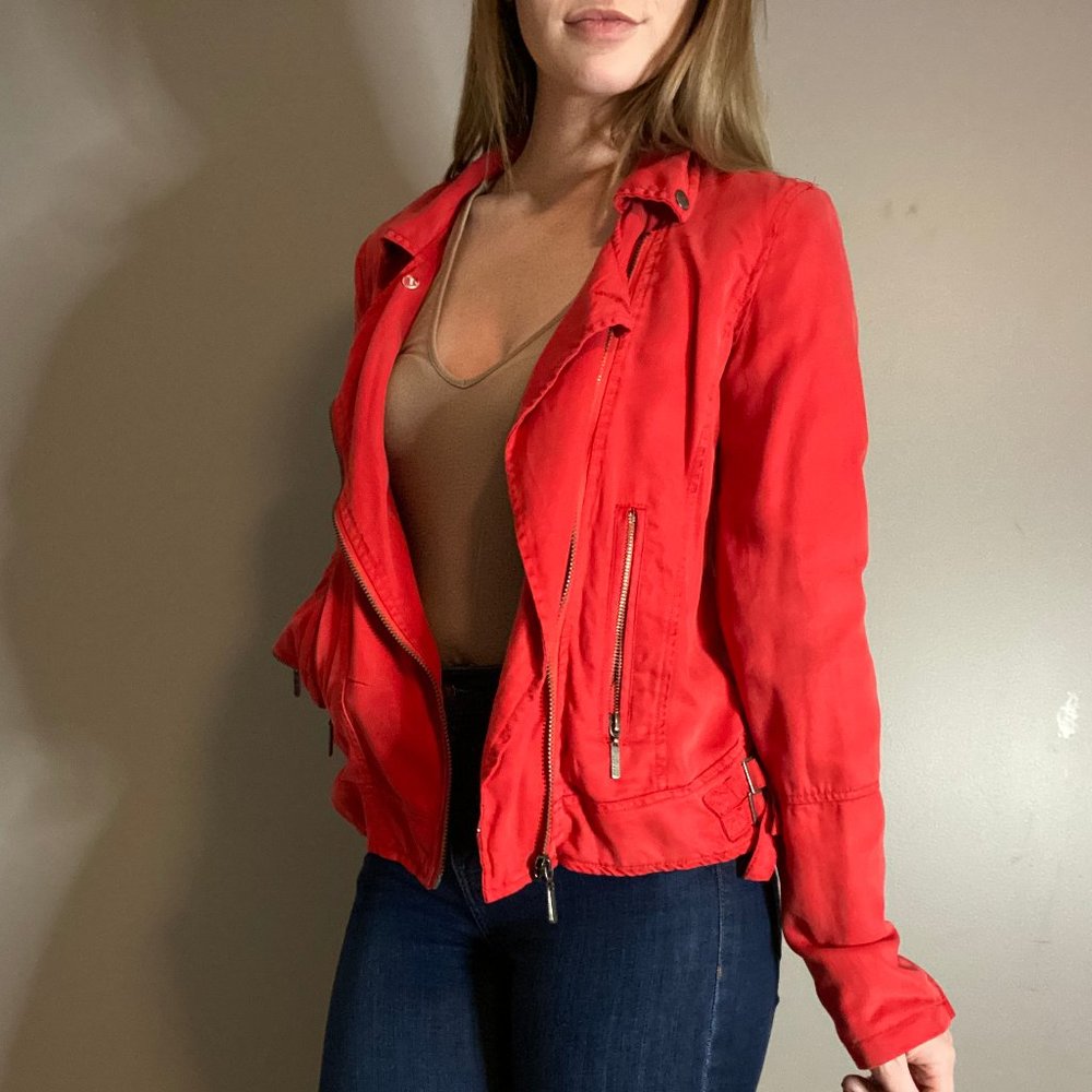 Asymmetrical Zip up Moto Jacket